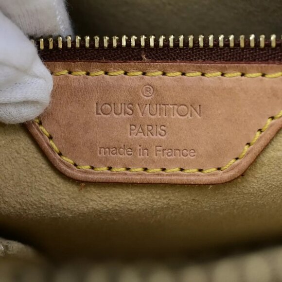 LOUIS VUITTON Logo Looping GM Shoulder Bag Monogram Leather Brown - Picture 5 of 16